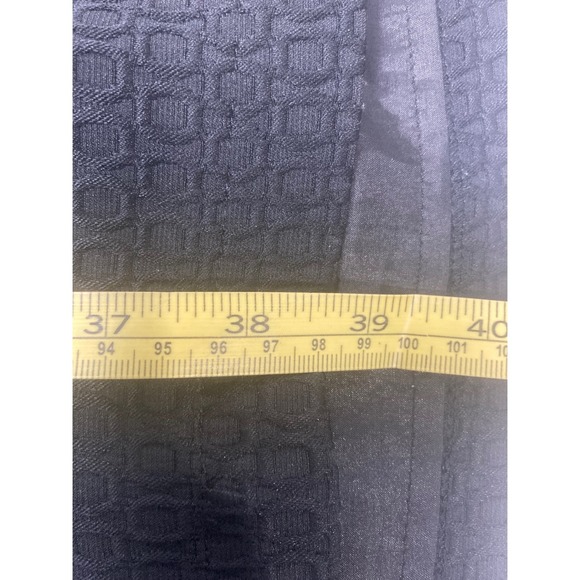 Clare & Tiffany Black Textured Fit & Flare Dress Bow Sleeves Size 16 - Picture 6 of 10